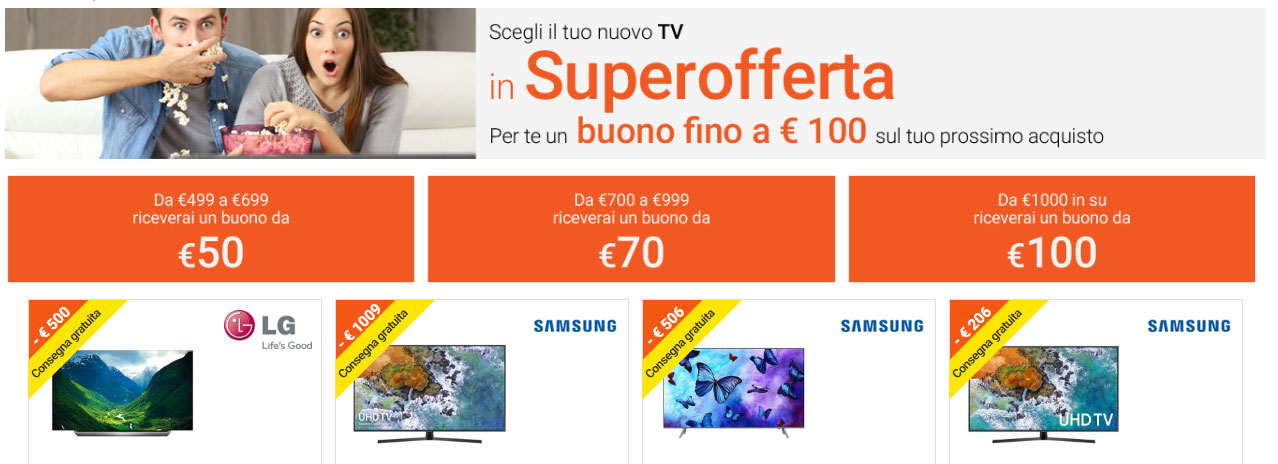 OFFERTA TV LED Monclick