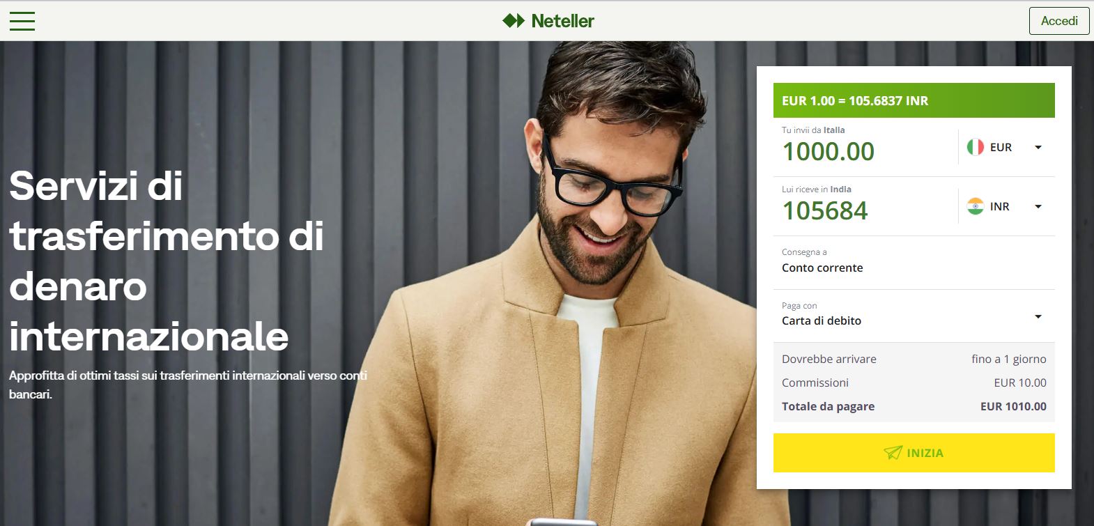 Neteller Money Conto Benvenuto 20€